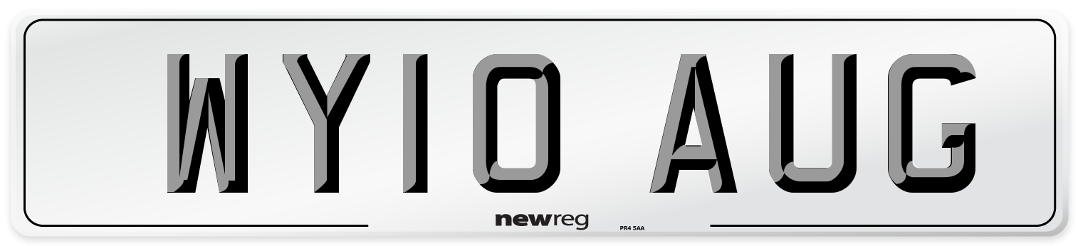 WY10 AUG Number Plate from New Reg